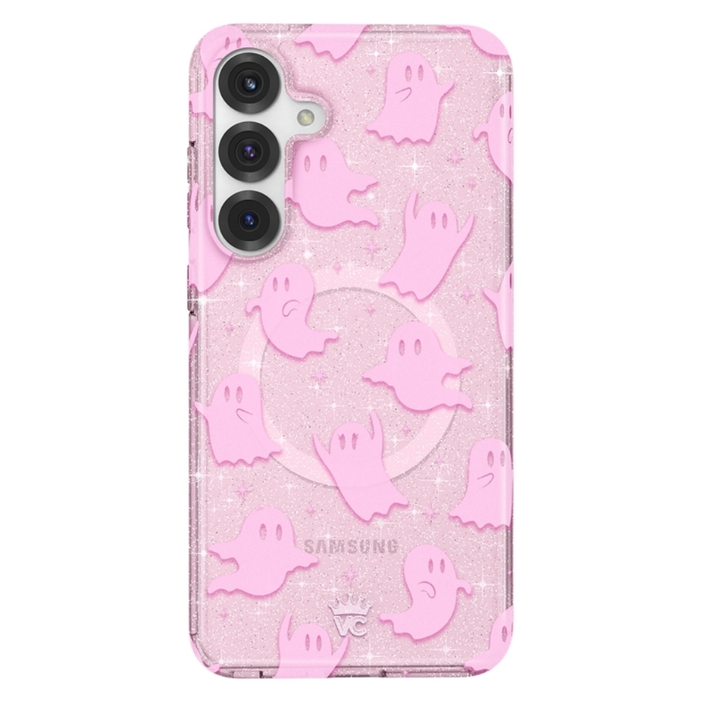 Velvet Caviar Glittery Pink Ghost Phone Case SAMSUNG S25 PLUS